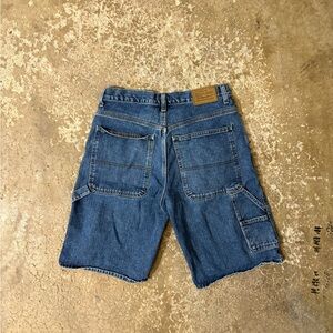 Vintage Tommy Hilfiger Y2K Denim Carpenter Shorts Baggy Streetwear Size 32 Waist